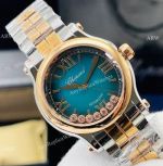 YF Factory Chopard Happy Sport Blue 2892-2 Watch with 7 Floating Diamonds